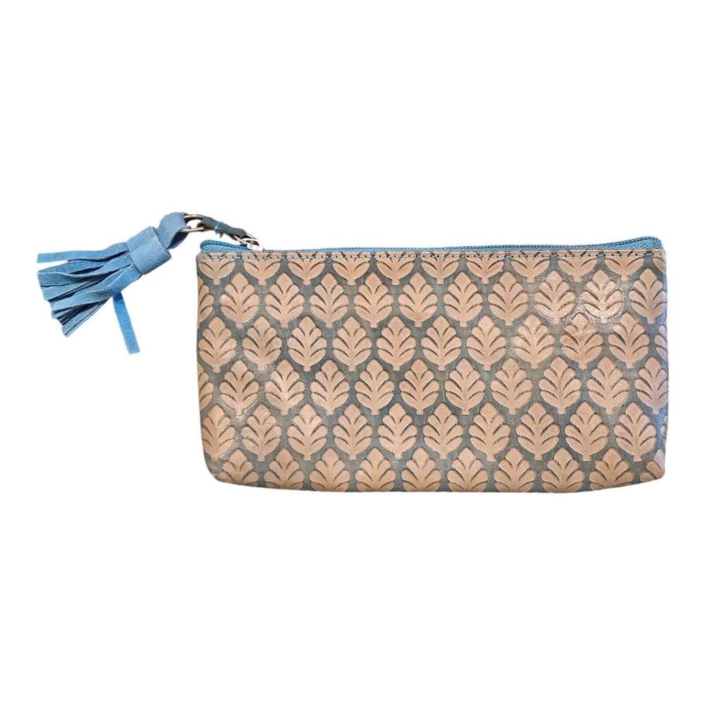 Blithe Hand Painted Embossed Leather Women's Pouc… - image 1